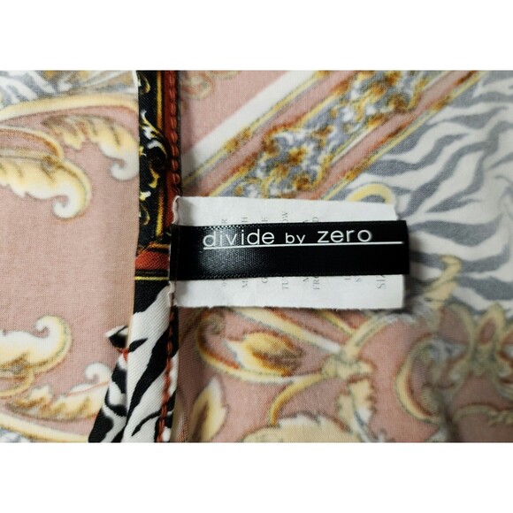 Divide By Zero USA Womens Tunic Top Rusty Brown 3/4 Sleeve Split-Neck Size L - Picture 6 of 7